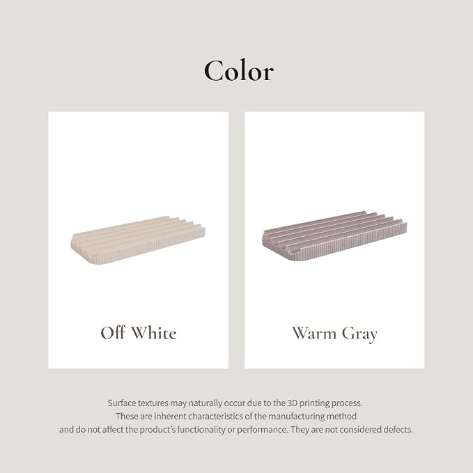 Ribbed Desk Pen Tray Minimal Decorative Organizer for Pens and Small Accessories (OFFWHITE)