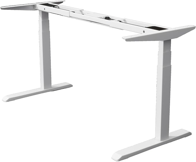 Fromann Dual Motor Standing Desk Frame 3 Stage Legs Electric Heavy Duty Sit Stand up Height Adjustable Desk Base for Home and Office