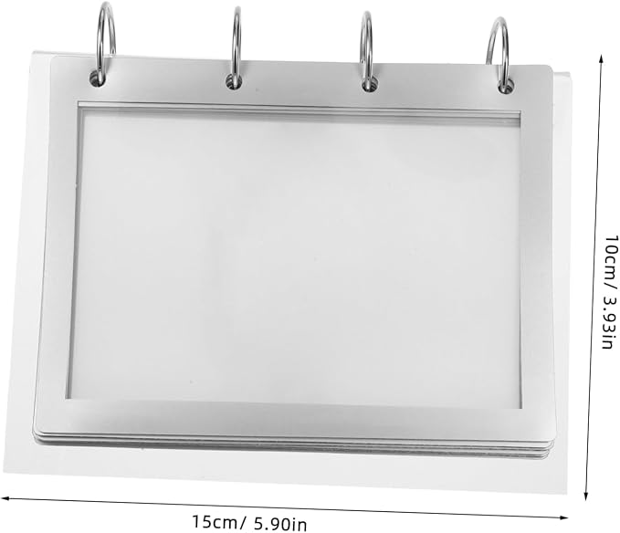 PRETYZOOM Multi-Page Flip Table Card Acrylic Display Stand Menu Holder Calendar Stand Table Sign Rack