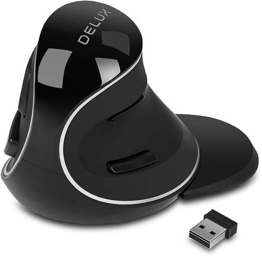 Delux Wireless Ergonomic Vertical Mouse, for Large Hands (M618PLUS)