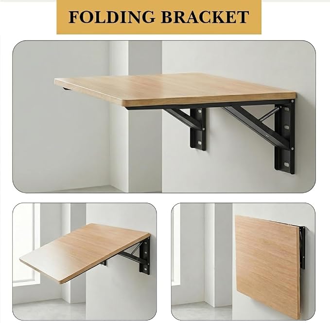 Balin Designs Folding Shelf Brackets 20 Inch Heavy Duty, Set of 2, 500 lbs, Collapsible Bracket with Locking Hinge for Fold Down Table, Wall Mounted Desk, Workbench, Laundry Room – Space Saving