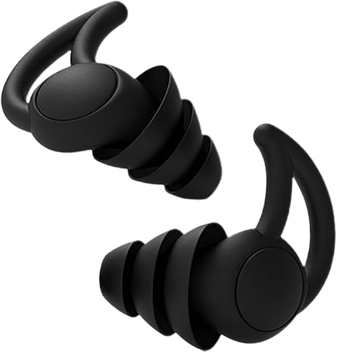 GALPADA 2pcs Silicone Noise Cancelling for Sleeping and Work Comfortable Secure Fit Noise Reduction Portable Black for Study Rest and Focus
