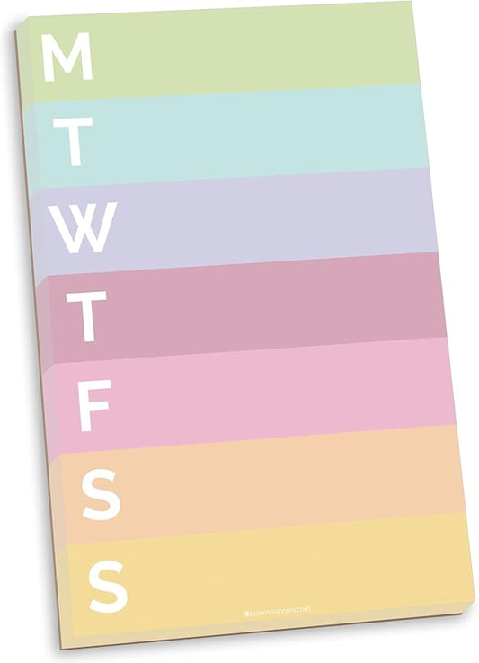 bloom daily planners Color Blocked Weekly To Do List Notepad with 80 Tear Off Sheets - Undated Weekly Planner Pad for Work, School, Home - 6” x 9” - Rainbow Sorbet