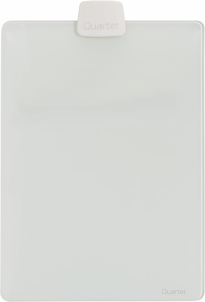 Quartet Glass Whiteboard Desktop Easel, 9" x 11", Dry Erase Surface, White (GDE119) New