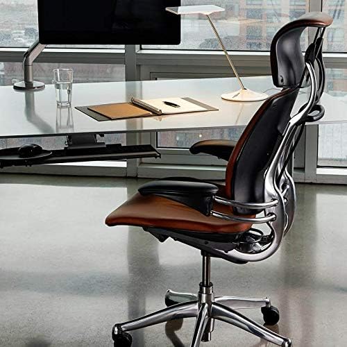 Humanscale Freedom Office Chair with Headrest - Ergonomic Work Chair with Standard Height Adjustable Duron Arms - Wheels for Carpet - Graphite Frame with Driftwood Corde 4 Fabric