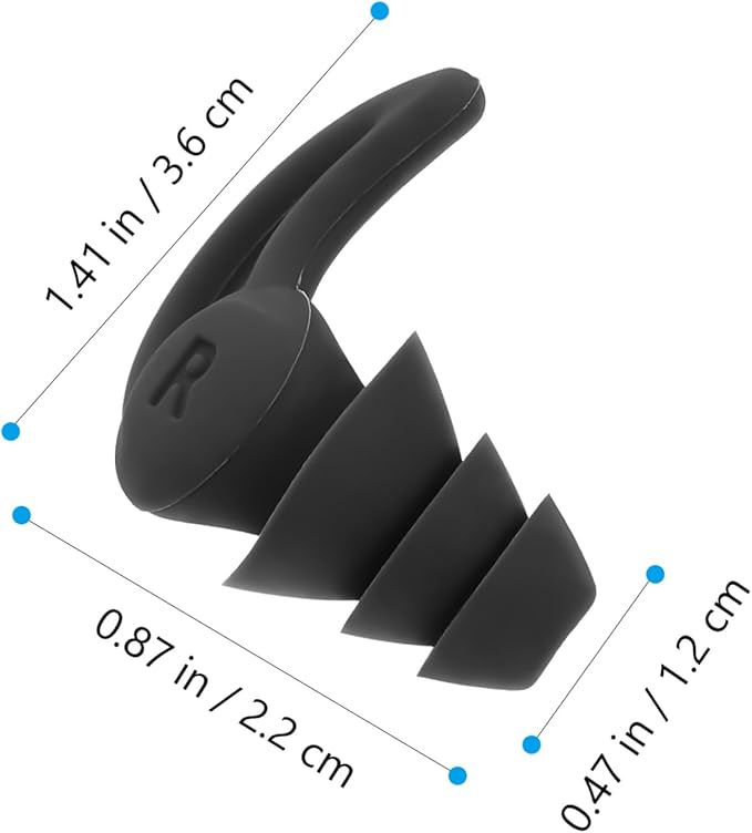 2 Pairs Silicone Sleeping Noise Cancelling Sound Blocking for Students Focus Study Work Design Portable Gray