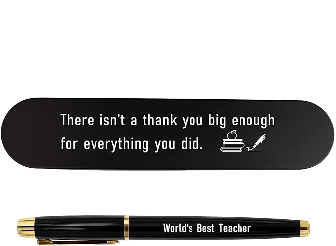 TANWIH Teacher Appreciation Gifts - Engraved Gel Pen Gift Set for Teachers - Thank You Teachers Birthday Graduation Gifts for Men Women