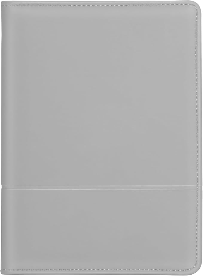 Padfolio/Portfolio Binder, Mini Padfolio Portfolio Binder 5 x 8 Legal Writing Pad, A5 Document Organizer Folder for Men Women, Gray