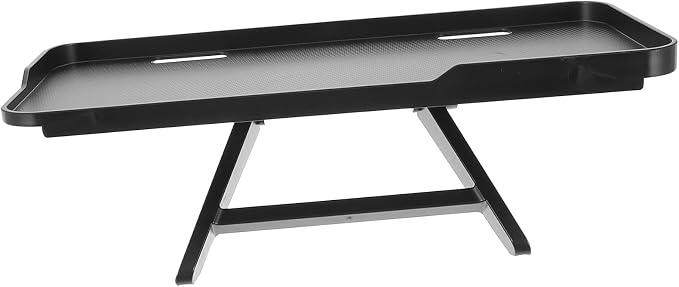Mobestech Adjustable TV Screen Top Storage Shelf Black Desktop Organizer for Media Devices Compatible Monitors Easy Installation Suitable for Home and Office