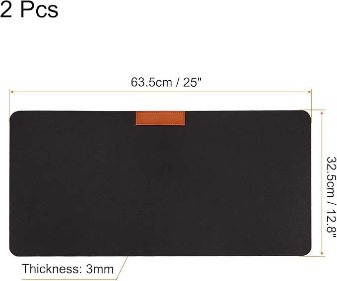 PATIKIL 25x13 Desk Mat Protector, Dual Side Soft Smooth Mouse Pad Writing Mat for Office Home, Black