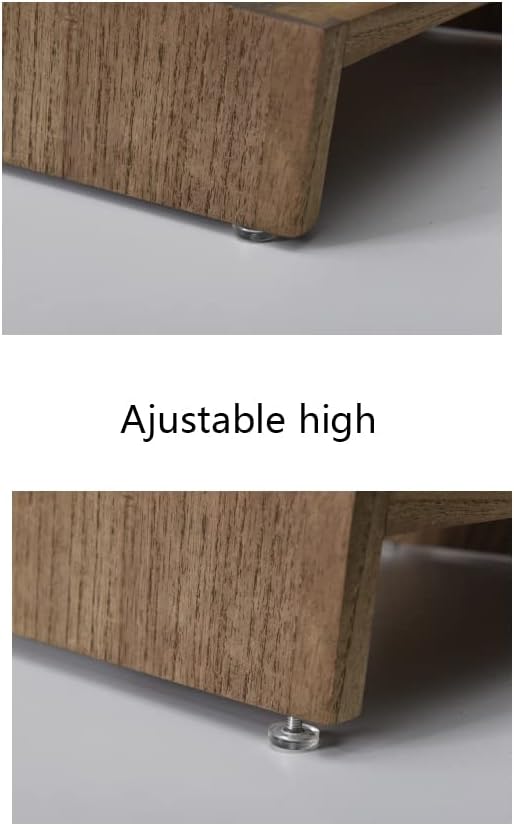 Kirigen Wood Under-Desk Foot Rest with Hight Adjustment -Portable Ergonomic Footrest Support Improves Posture and Circulation - Desk Foot Stool Elevate Foot Leg Wooden Dark Brown,TT-DBR
