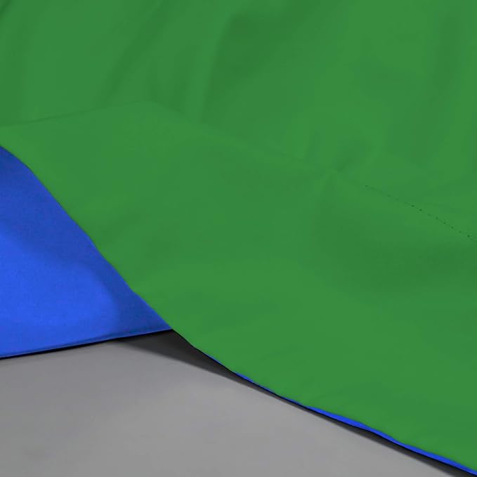 ISSUNTEX 6X9 ft Background Muslin Backdrop, Photo Studio, Collapsible High Density Screen for Video Photography and Television-Blue/Green