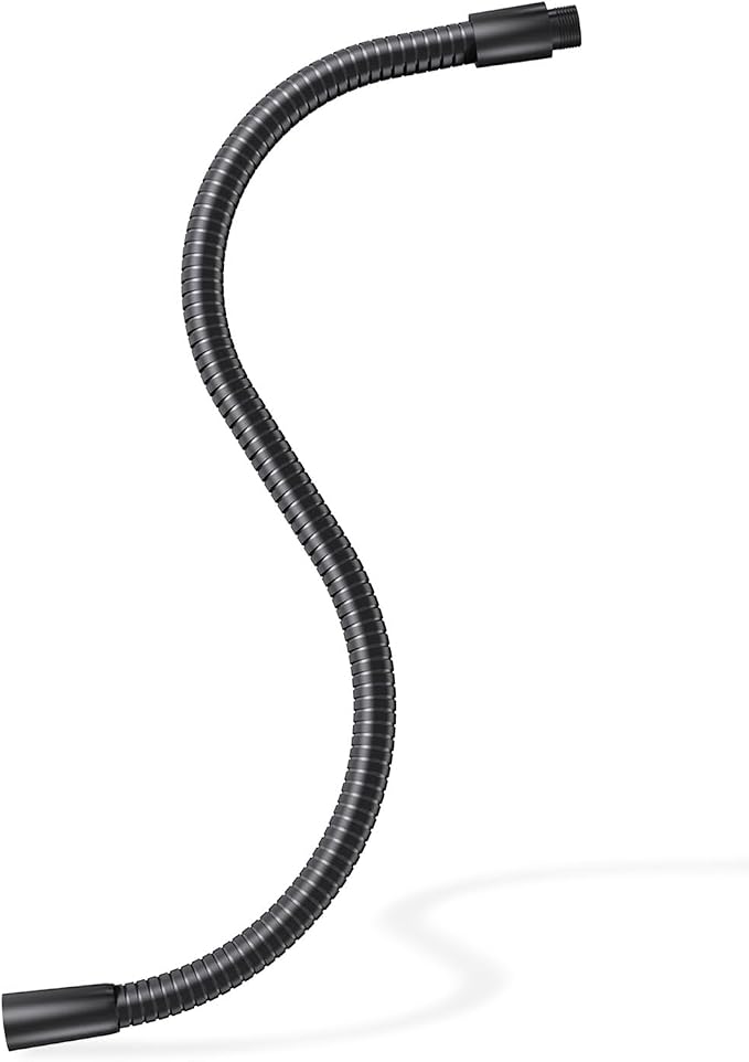 19-inch Microphone Gooseneck (5/8"-27 Thread) - 360° Adjustment, Heavy Duty &Flexible Metal Extension Arm with High Load-bearing Capacity for Podium, Drum Mic Stand, Lecture and DIY, Black
