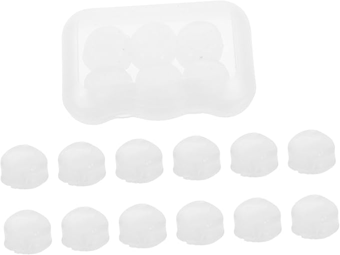 KOMBIUDA 18pcs Ultra-Soft Moldable Silicone Work Study and Travel Noise Reduction with Transparent Carrying Box Comfortable Soundproof Ear Protectors
