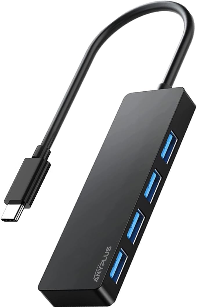 USB C Hub, 4 Ports USB 3.0 Hub Splitter with 5Gbps Data Transfer, USB C Splitter for Type C MacBook, Mac Pro, iMac, Surface, XPS, Flash Drive, Mobile HDD