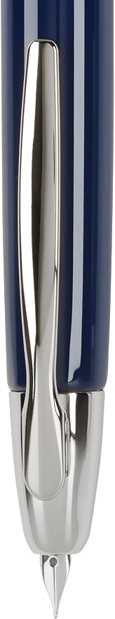 PILOT Vanishing Point Collection Refillable & Retractable Fountain Pen, Blue Barrel with Rhodium Accents, Blue Ink, Broad Nib (60343)