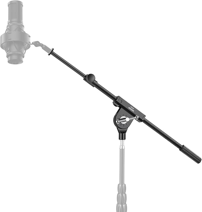 NEEWER Microphone Boom Arm for Mic Stand, Aluminum Compact Lightweight Portable Telescopic Extension Pole, 1/4" Screw & 3/8" Spigot for Universal Mics Adapter Mount Accessories, Max Load 3.3 lb, MS041