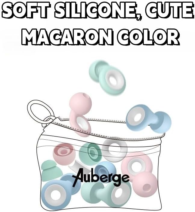 Sleep Noise Cancelling Earplugs Made of Silicone Soft Earplugs Provide Comfortable and Safe Protection for Hearing Make It The Main Force for Focused Learning and Work (Pink)