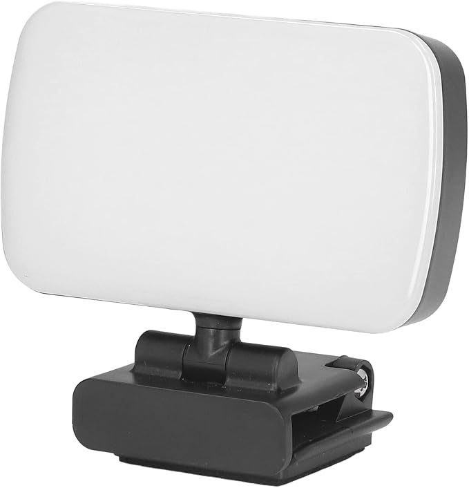 Video Conference Lighting Kit,LED Fill Lights Clip On Type 360° Rotatable Webcam Lighting 10 Levels Adjustable Lamp for Video Conference with Sturdy Clip