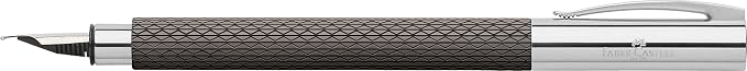 FABER-CASTELL 147051 Faber Castell Fountain Pen, F, Fine Point, Ambition Option Art, Black Sand, Dual Use, Genuine Imported