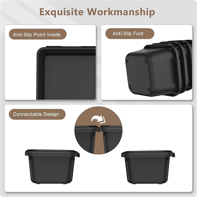 A-LuGei 【𝟲 𝗦𝗜𝗭𝗘】 Tool Box Organizer Tray Set Drawer Organizer Divider | 【Fits 100+ Tools】 Extra-Thick Plastic for Tool Chest Cart Desk Drawer Organizer Garage Organization Workbench Office Storage