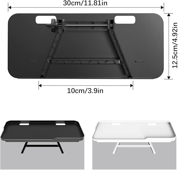 JIANNI Monitor Top Shelf, 2pcs Tv Top Shelf with Stringing Holes and Non-Slip Platform Quick Installation Without Drilling Storage Holder Stand (Black)