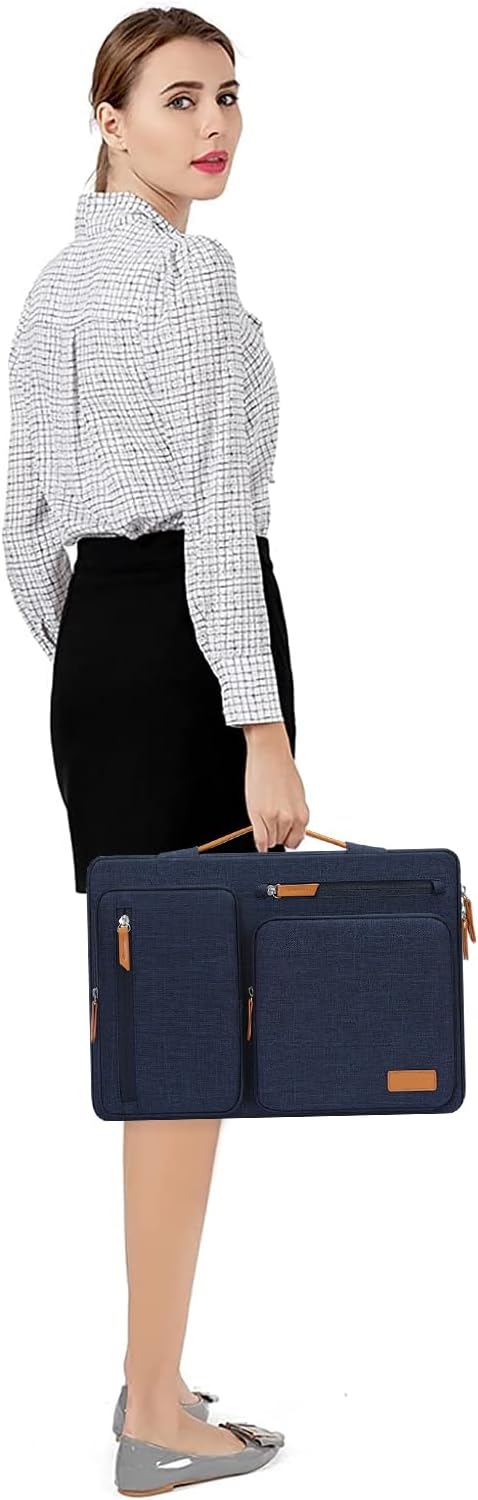 MOSISO 360 Protective Laptop Case 13 inch, 13 inch Laptop Sleeve Compatible with MacBook Air M5 M4 M3 M2 M1 2026-2018/Neo/Pro M2 M1, Side Open Carrying Case with 4 Zipper Pockets&Handle, Navy Blue