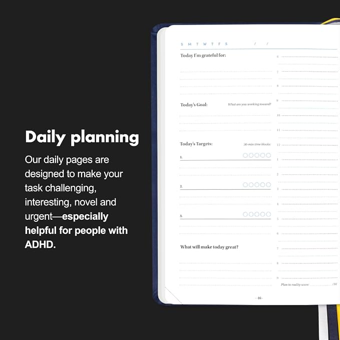 BestSelf 13-Week Self Journal & Goal Planner – Undated Daily ADHD-Friendly Journal for Men & Women | Productivity, Gratitude, Reflection & Habit Tracker | 2026 Life Organizer with Prompts, Coral