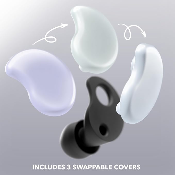 CURVD Cliq Noise Cancelling Ear Plugs – Reusable Concert Earplugs for Noise Reduction with Swappable Covers, 5 Tip Sizes & Travel Case. Stylish, Comfy, and Customizable Protection