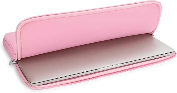 RAINYEAR 13 Inch Laptop Sleeve Compatible with 13.3" MacBook Air/Pro M1 M2 M3 M4 M5 A3449 A3240 A3113 A2681 A2338 Carrying Computer Bag Protective Cover Case (Pink)