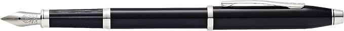 Cross Century II Black Lacquer Medium Nib Fountain Pen - Professional Pen for Everyday Use - Smooth Writing - Comfortable Grip - Black Ink - Durable Construction - Includes Gift Box