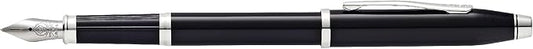 Cross Century II Black Lacquer Medium Nib Fountain Pen - Professional Pen for Everyday Use - Smooth Writing - Comfortable Grip - Black Ink - Durable Construction - Includes Gift Box