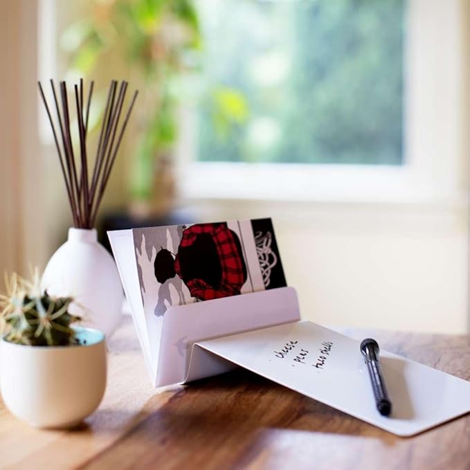 Three by Three Seattle 5.5 x 9 Inch to.do Dry Erase Board with Marker for Memos, Lists, and More in Office, Home, Classroom, and Event Spaces (Golden)