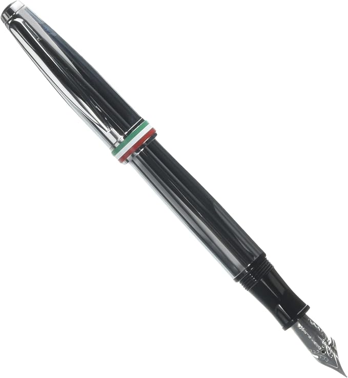 Monteverde USA Aldo Domani Italia Fountain Pen Mirror Chrome - Flex Nib - Luxury Writing Pen - Italian Design - JoWo Stainless Steel Nib - Smooth Ink Flow - Refillable - Gift Box Included