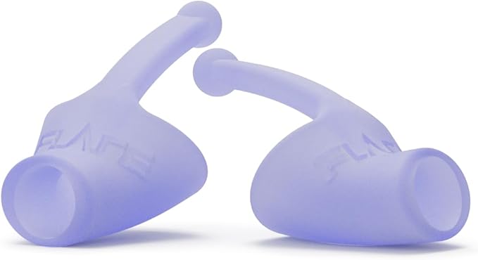 Flare Calmer Mini | Ear Plugs Alternative | Daily Noise Relief | Sound Sensitivity | Stress Relief | No Muffling | Improve Wellbeing | Comfy, Reusable, Soft Silicone Earplugs | Soft Purple