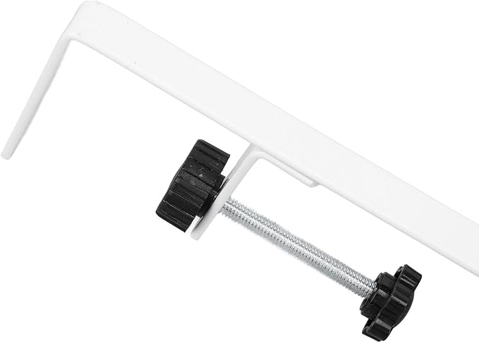 Dioche Clamp on Desk Hanging Desk Organizer Adjustable Carbon Steel ClampOn Organizer for Effective Office Storage - Stylish White Design (White)