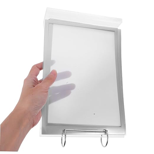 CHILDWEET Flip Menu Display Stand Acrylic Table Top Sign Holder Restaurant Menu Flip Desktop Sign Display Rack