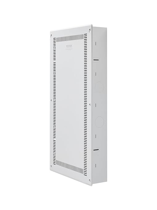 VEVOR Structured Media Enclosure, 28-Inch, Recessed in-Wall Media Box with Cover, Wall-Mount Cable Management Box Kit, Structured Wiring Multi-Media Cabinet, Cold-Rolled Steel, for TV Home Theater