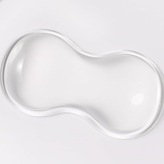 Clear Gel Wrist Rest for Mouse, White Silicone Mouse Wrist Rest, Relax Your Wrist, for Laptop Computer Office & Home (White-Short)