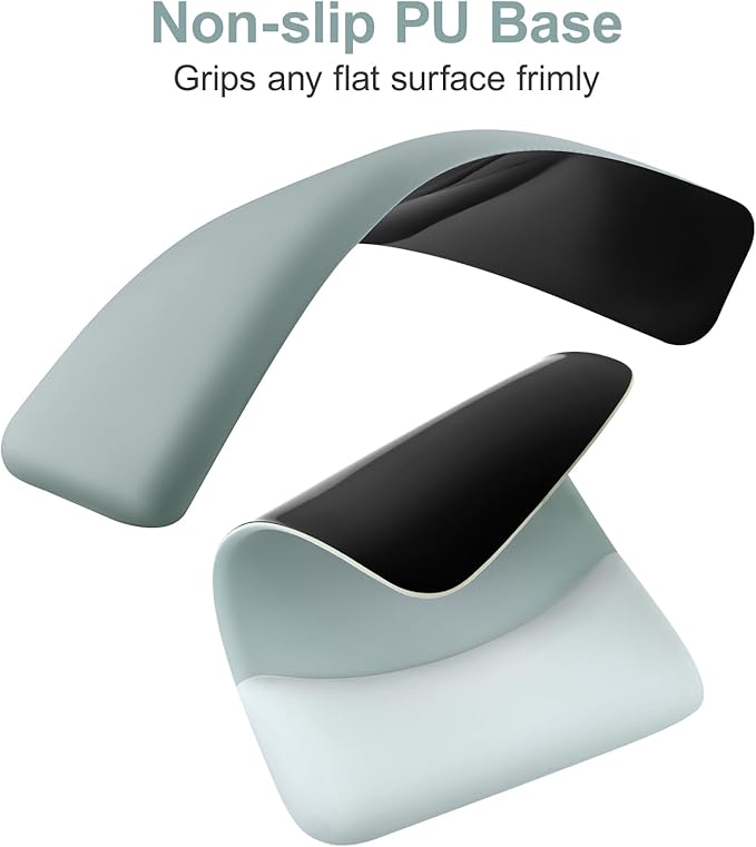 MOSISO Wrist Rest Support for Mouse Pad&Keyboard Set, Rectangular Ergonomic Mousepad Non-Slip Base Home/Office Pain Relief&Easy Typing Pad with Neoprene Cloth&Raised Silicone Lining, Powder Blue
