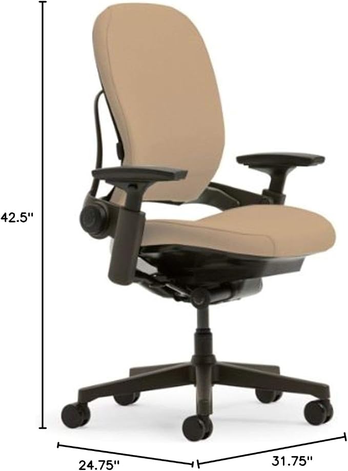 Steelcase Leap Plus Chair with 500 lb Capacity, Barley Fabric