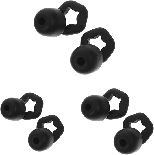 Abaodam 3 Pairs Reusable Silicone for Sleeping and Concerts Noise Cancelling Earbuds for Travel and Focus Comfortable Sound Insulation Small Medium Large Black