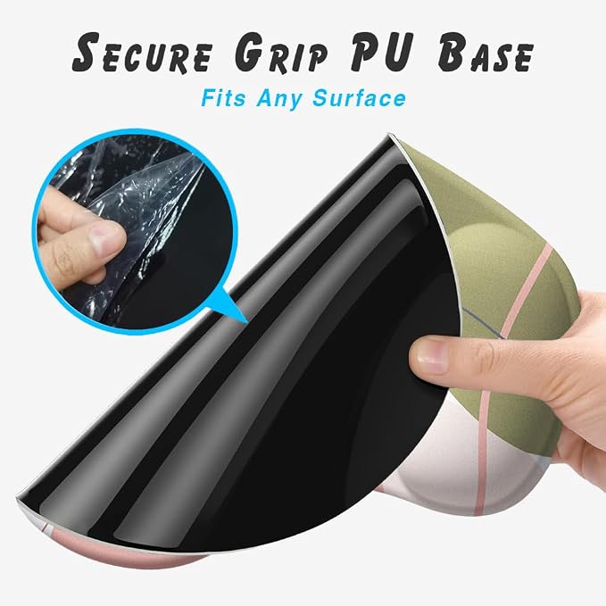 Office Mousepad with Gel Wrist Support - Ergonomic Gaming Desktop Mouse Pad Wrist Rest - Design Gamepad Mat Rubber Base for Laptop Computer -Silicone Non-Slip Special-Textured Surface (12Positive)