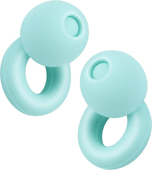 Lonyanl，Ear Plugs for Sleeping Noise Cancelling， Reusable, Improve Rest, Washable, Silicone, Travel, Focus on Learning & Enhance deep Sleep Duration (Green, One Size)