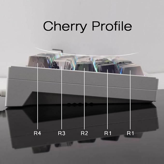 Sunzit PBT Keycaps - Side Print Keycaps 75 Percent, Shine Through Custom Key caps, Japanese Keycap Set Dye Sub & Double Shot, 135 Keys Cherry Profile Keyboard Keycap for Mechanical Keyboard