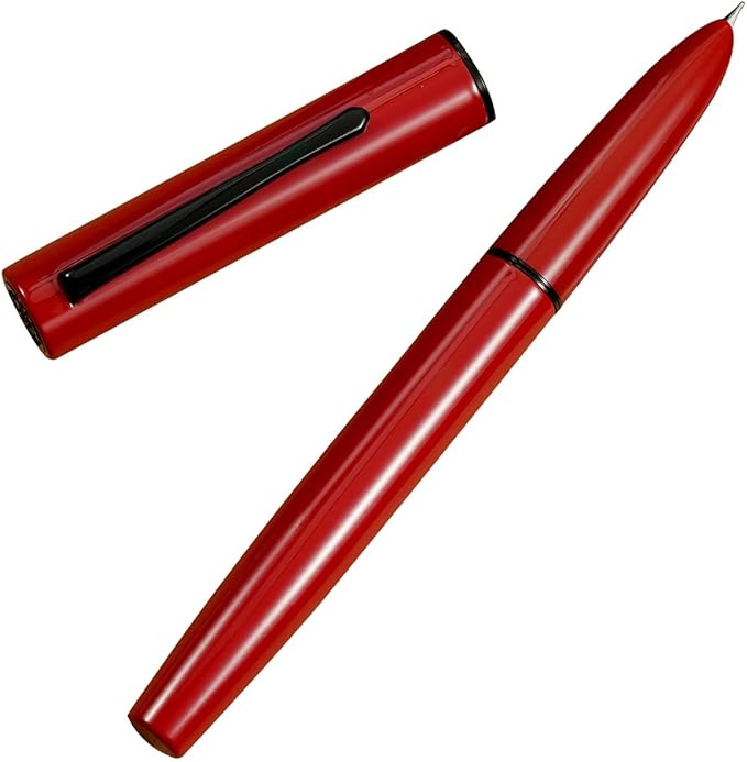 HONG DIAN C1 Fountain Pen Extra Fine Nib, Modern Red & Classic Retro Design Metal Pen with Ink Converter