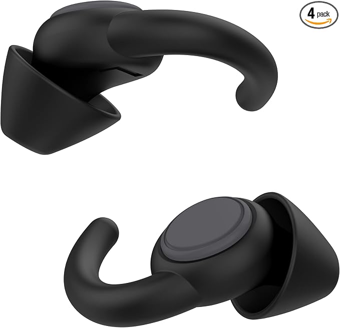 Afflatus Ear Plugs for Sleep and Noise Reduction, Soft & Comfort, 26dB | Snug Ear-Hug Fit, Side Sleep Comfort, Non-In-Ear, 2 Pairs 2 Sizes (S+L), Delicate Giftbox, Washable, Reusable