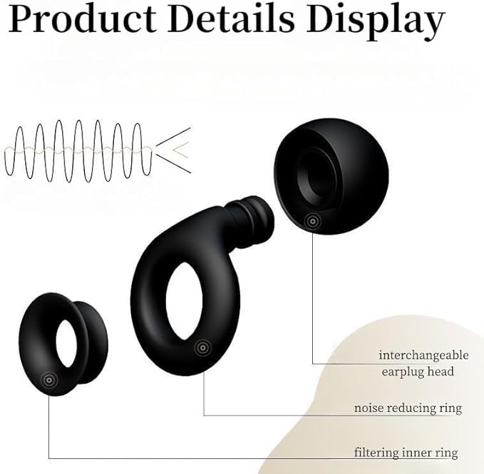 Sleep Noise Cancelling Earplugs Made of Silicone Soft Earplugs Provide Comfortable and Safe Protection for Hearing Make It The Main Force for Focused Learning and Work (Pink)