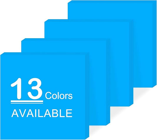 Super Sticky Notes,Self-Stick Note Pads 3 x 3 in,400 Sheets Sticky Notepad Bulk Post,Office Supplies,School Supplies,Christmas Decor (Lake Blue A, Sticky Notes 3x3)