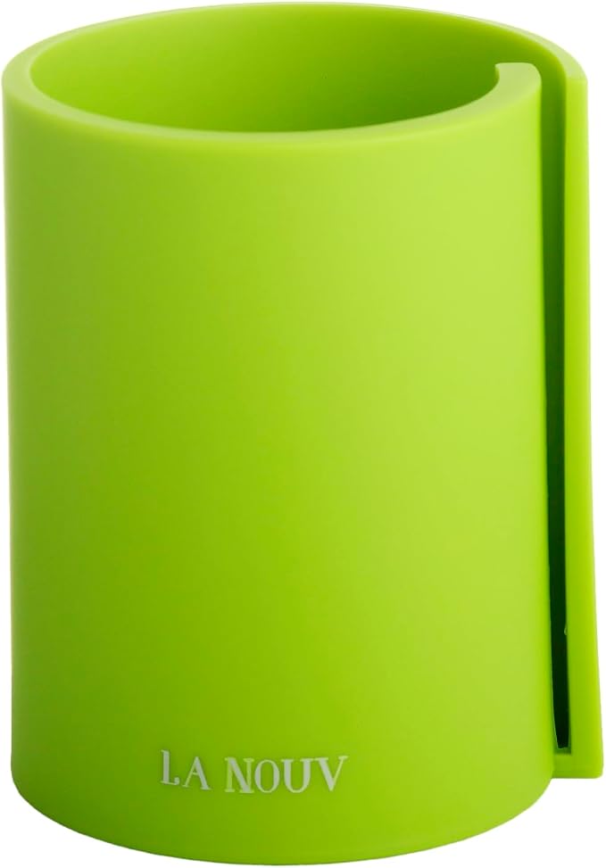 Pen Holder for Desk, Lime Green, 4x3 Inch | Modern Makeup Brush Holder, Desk Decor, Home Office Essentials, For Men & Women, Multiple Colors Available